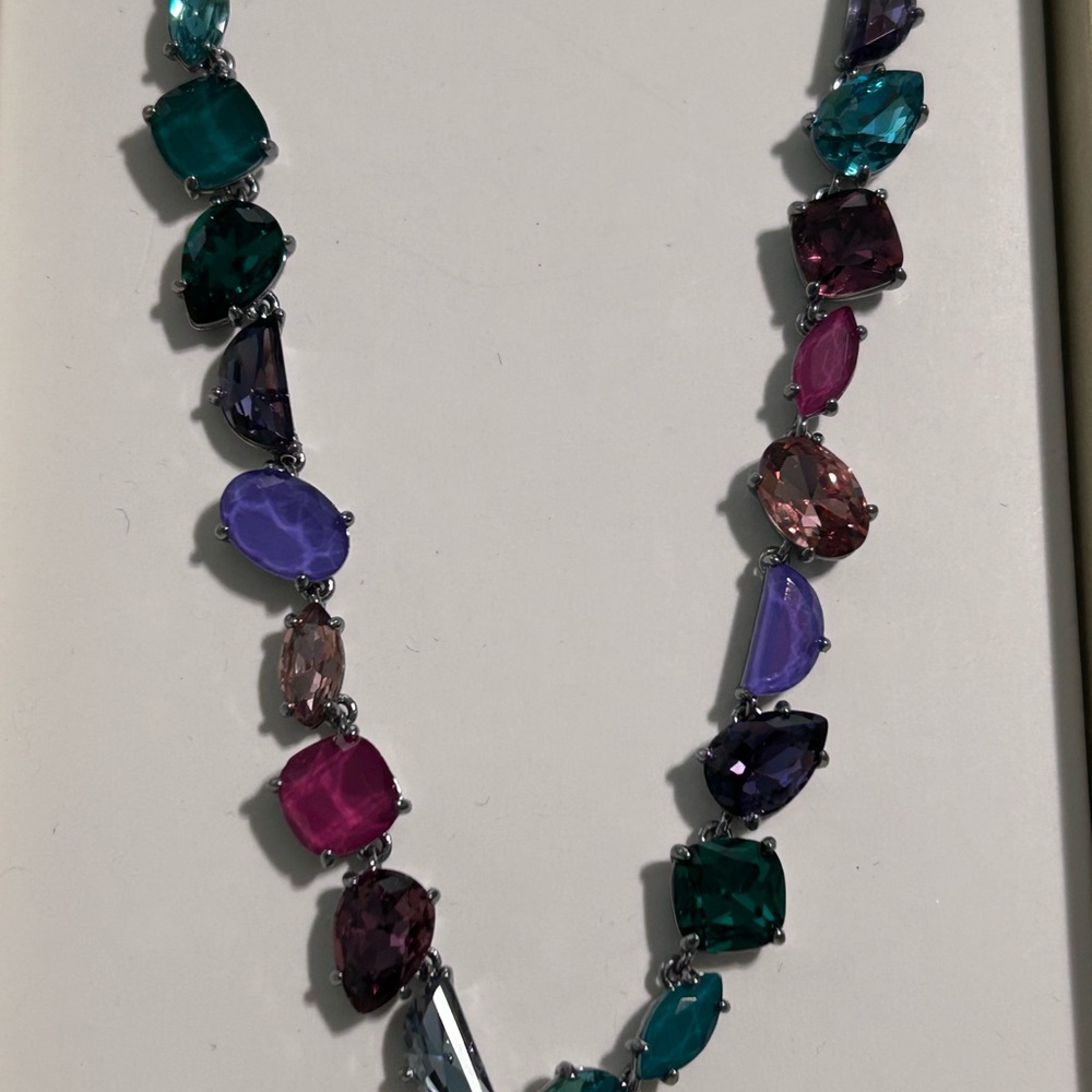 Multicolor Gemstone Statement Necklace - Women Jewelry